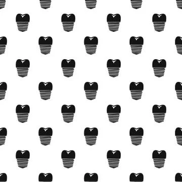 Screw tooth implant pattern, simple style Stock Illustration