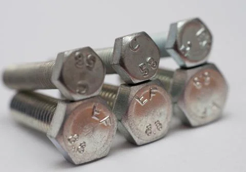 Screw on white background Fotos Stock