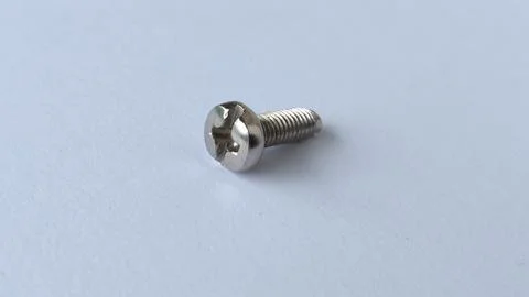 Screw with white background Foto stock