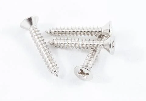 Screw on white baclground Stock Photos
