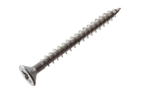 Screw on white Foto stock