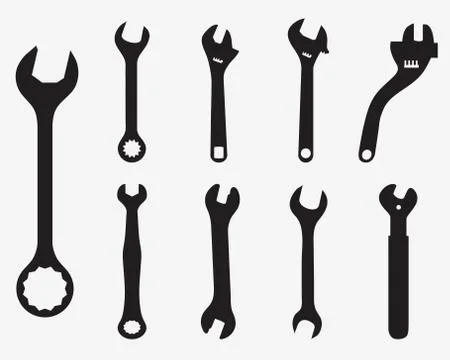 Screw wrench Stock Illustration