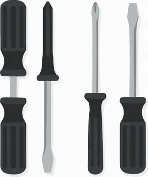 Screwdriver and Hand Tool Set Vector Illustration Stock Illustration