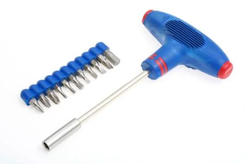Screwdriver and Kit Bits Stock Photos