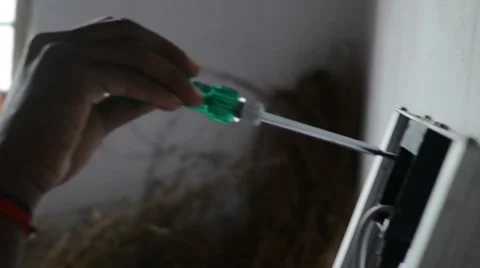 Screwdriver and solar panel Stock Footage 60222696