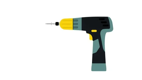 Screwdriver. Animation of the screwdriver. Cartoon Stock Footage 107103090