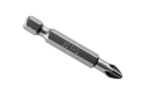 Screwdriver bit isolated on a white background. Screwdriver bit Stock Photos