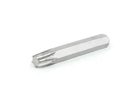 Screwdriver bit isolated on a white background. Screwdriver bit Stock Photos