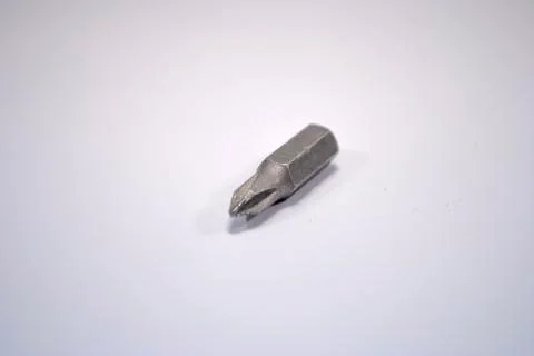 Screwdriver bit on white Stock Photos