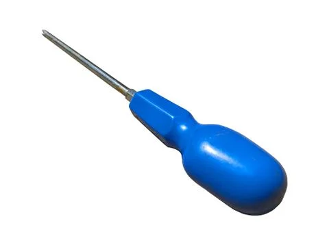 Screwdriver Blue Handle Isolated Stock Photos