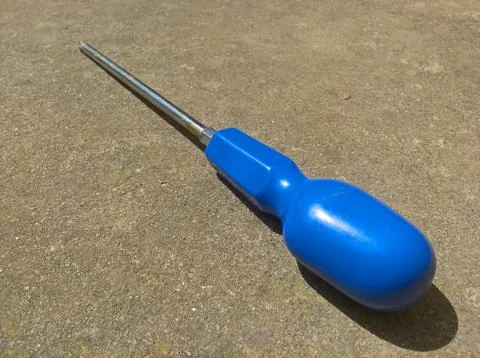 Screwdriver Blue Handle Stock Photos