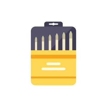 Screwdriver box icon flat vector. Phone repair 库存插图
