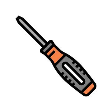 Screwdriver carpenter professional tool color icon vector illustration Stock Illustration