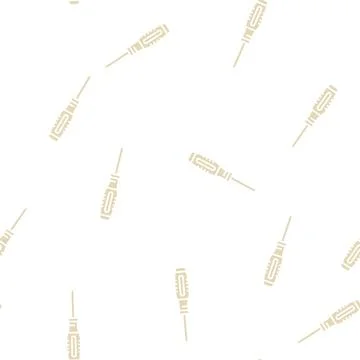 Screwdriver carpenter professional tool glyph seamless pattern Stock Illustration