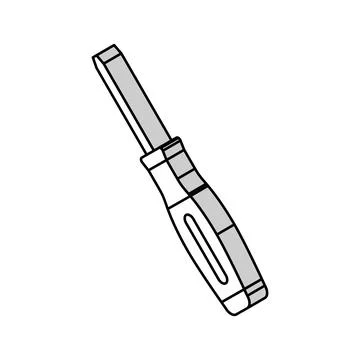 Screwdriver carpenter professional tool isometric icon vector illustration Stock Illustration
