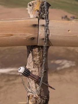 Screwdriver on the chain Stock Photos