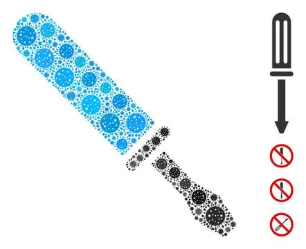 Screwdriver Collage of CoronaVirus Elements Stockillustratie