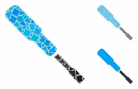 Screwdriver Composition Icon of Abrupt Items 스톡 일러스트
