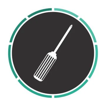 Screwdriver computer symbol Illustrazione stock
