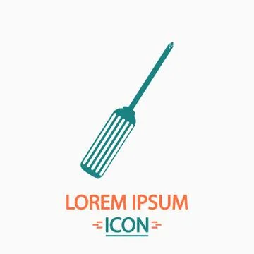 Screwdriver computer symbol Stock Illustration