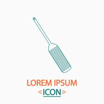 Screwdriver computer symbol Stock Illustration