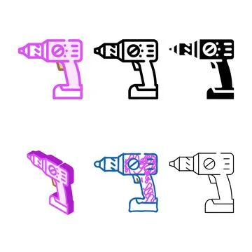 Screwdriver construction modern color icon vector Stock Illustration