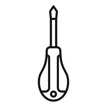 Screwdriver with ergonomic handle for precision work Stock Illustration