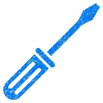 Screwdriver Grainy Texture Icon Stock Illustration