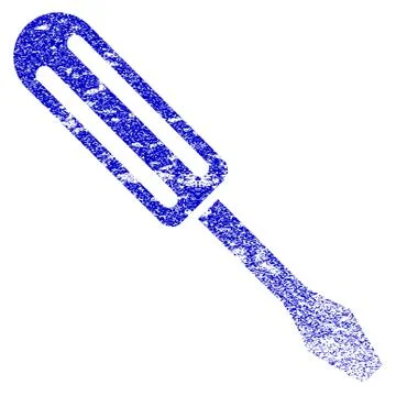Screwdriver Grunge Textured Icon 스톡 일러스트