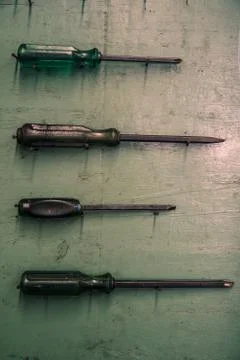 Screwdriver hanging Foto stock