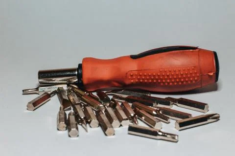 Screwdriver Head &amp; Insert Bits, Screw Driver Set Magnetic Toolkit Stock Photos