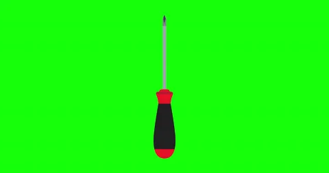 Screwdriver head screw vector tool driver illustration flat hand icon. Constract Stock Footage 141723483
