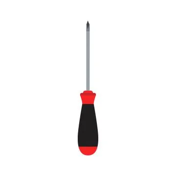 Screwdriver head screw vector tool driver illustration flat hand icon. Constr Stock Illustration