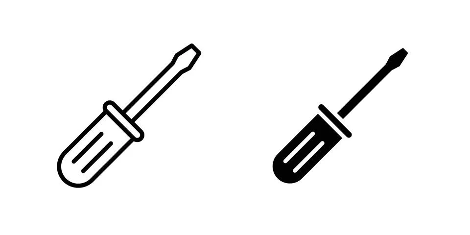 Screwdriver icon for design projects and web UI Stock Illustration