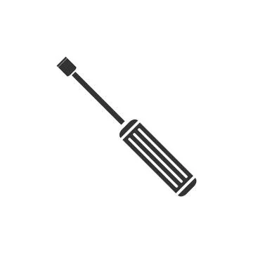Screwdriver icon flat Stock Illustration