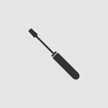 Screwdriver icon flat. Stock Illustration