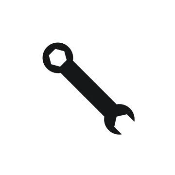 Screwdriver icon flat vector illustration. Stock Illustration