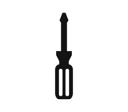 Screwdriver icon illustrated in vector on white background Stock Illustration