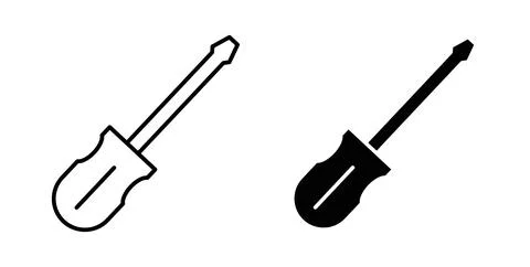 Screwdriver icon Illustration designs pack for Web Stock Illustration
