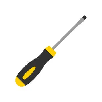 Screwdriver icon. Repair symbol. Vector illustration isolated on white. Illustrazione stock