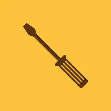 The screwdriver icon. Settings symbol. Flat Stock Illustration