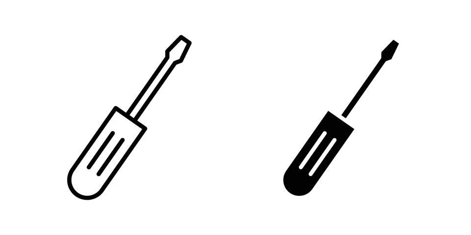 Screwdriver icon vector design illustrations Stock Illustration