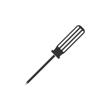 Screwdriver icon. Vector illustration, flat design. On white background. Stock Illustration