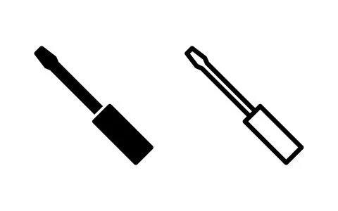 Screwdriver icon vector illustration. tools sign and symbol Stock Illustration