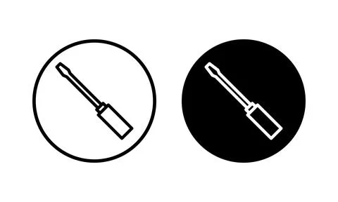 Screwdriver icon vector illustration. tools sign and symbol Stock Illustration