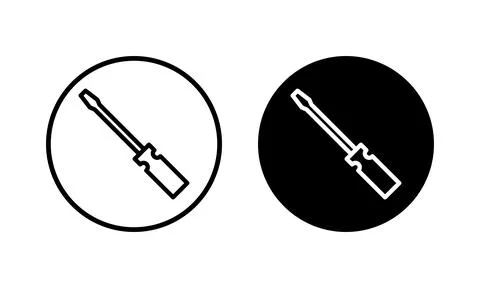 Screwdriver icon vector illustration. tools sign and symbol Stock Illustration