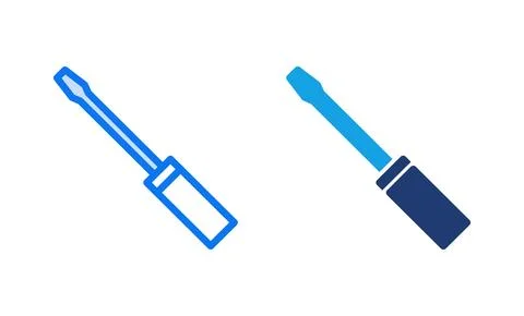 Screwdriver icon vector illustration. tools sign and symbol Stock Illustration