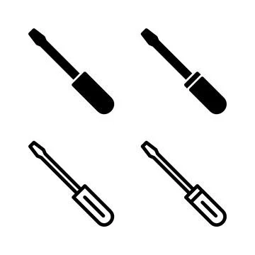 Screwdriver icon vector illustration. tools sign and symbol Stock Illustration