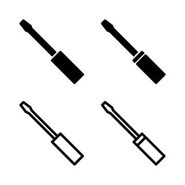 Screwdriver icon vector illustration. tools sign and symbol Stock Illustration