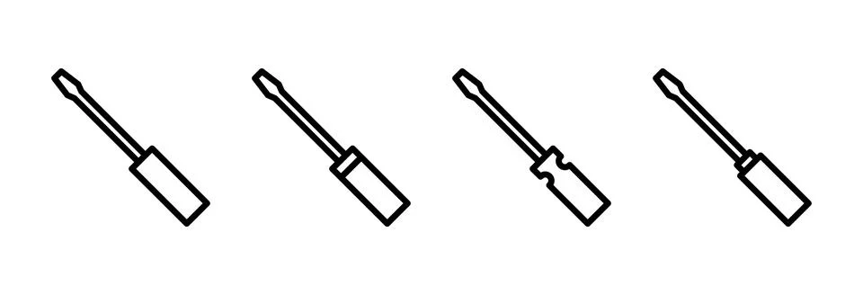Screwdriver icon vector illustration. tools sign and symbol Illustrazione stock